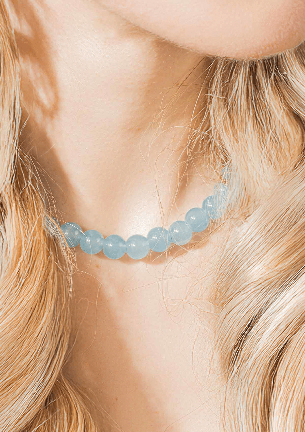 CANDY CORAL LAGOON HALSKÆDE LIGHT BLUE FORGYLDT