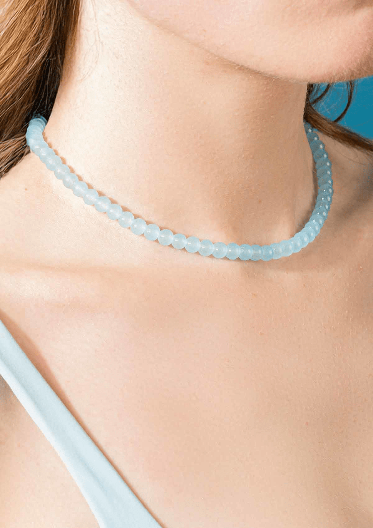 CANDY CORAL LAGOON HALSKÆDE LIGHT BLUE FORGYLDT