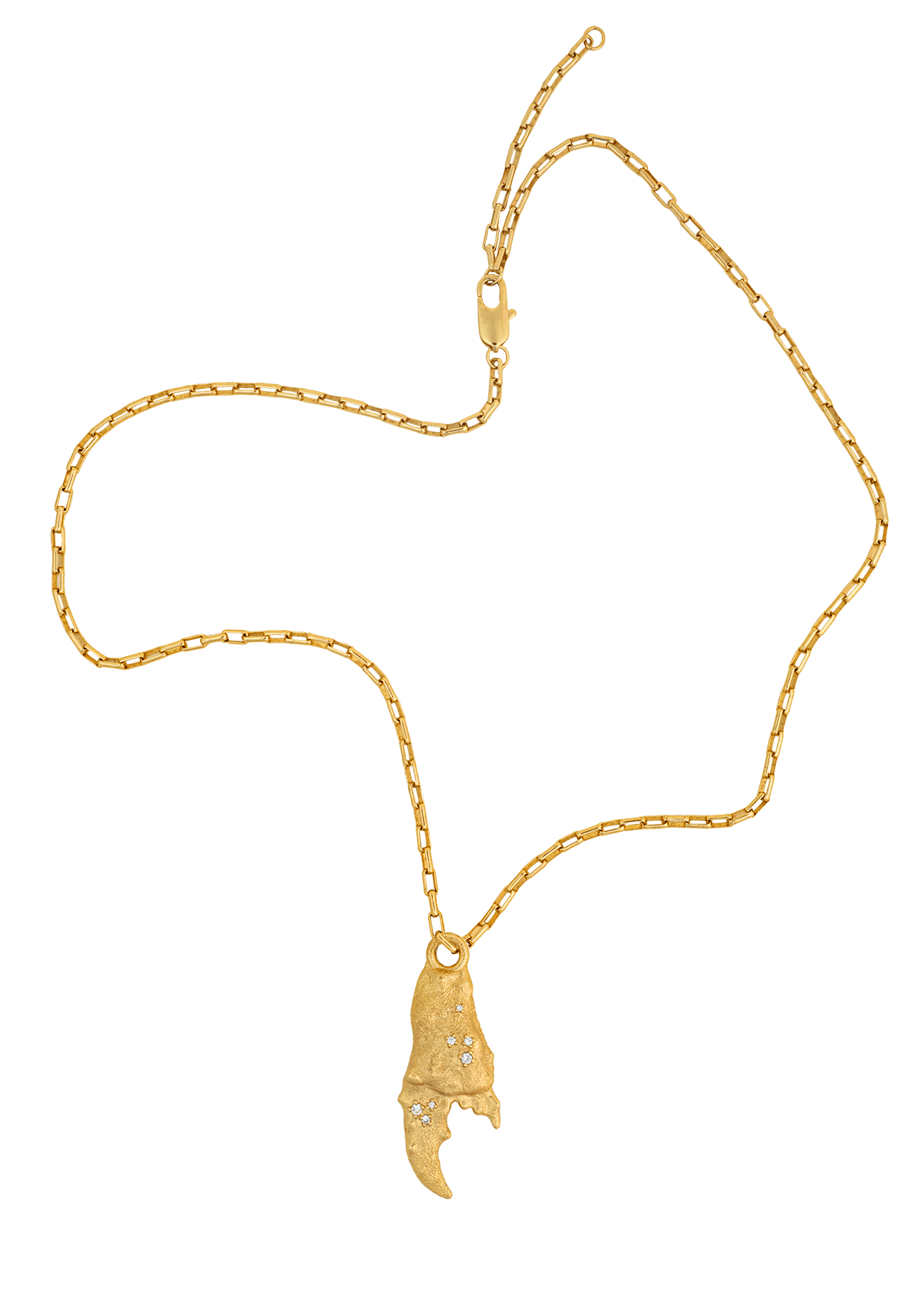 SHELLWALKER AMULET HALSKÆDE HVID FORGYLDT