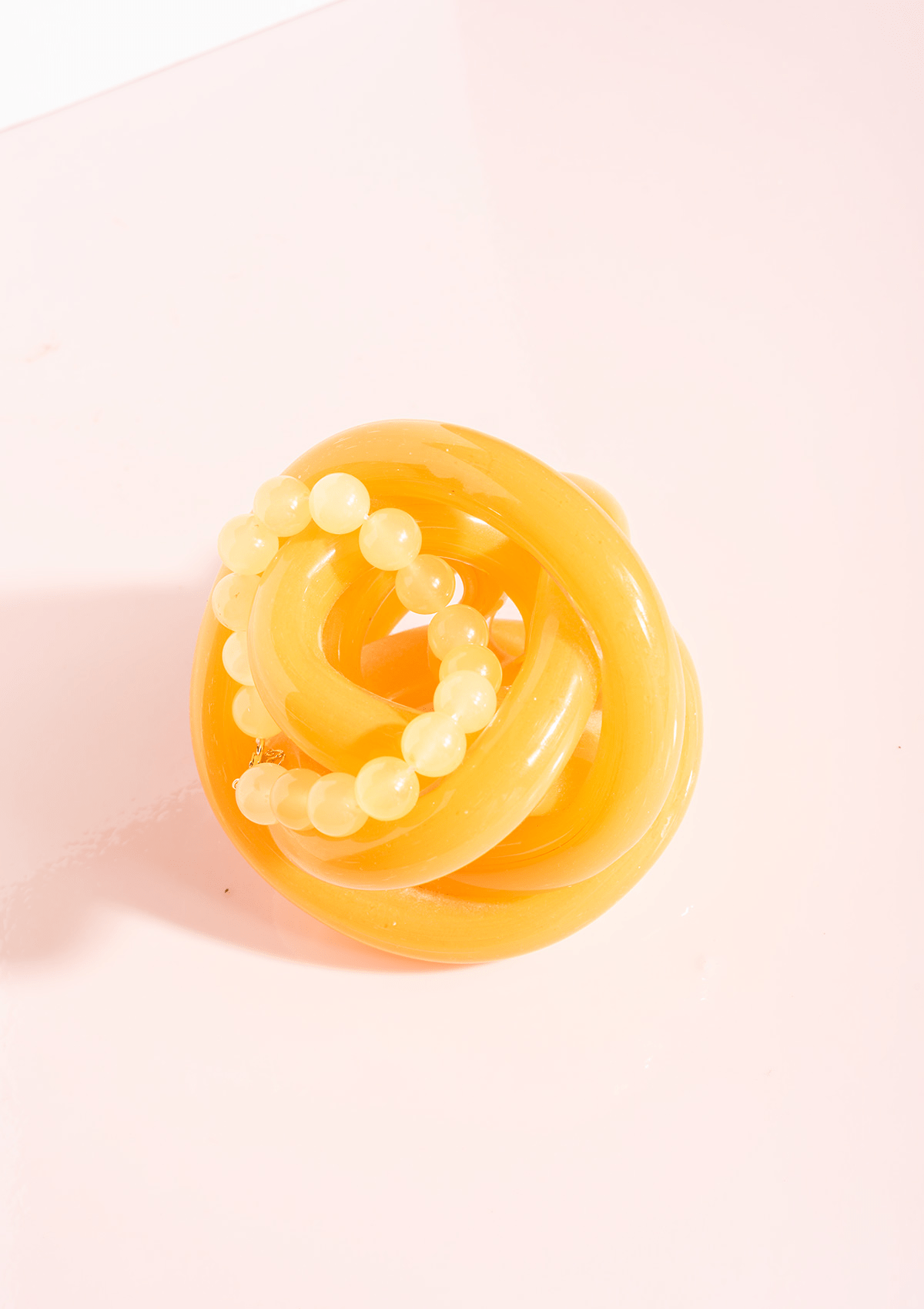 CANDY CORAL LEMON M ARMBÅND GUL FORGYLDT