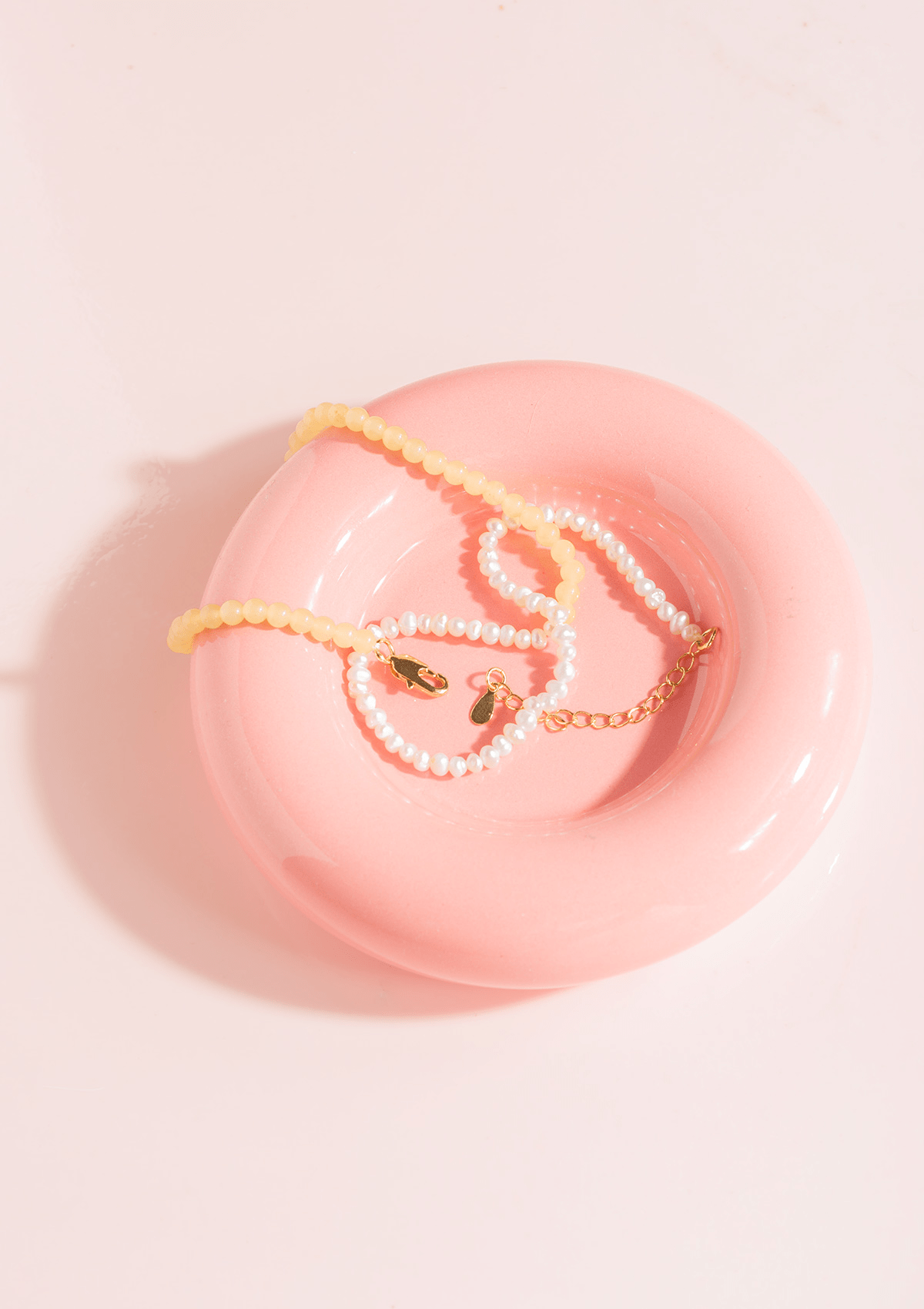 VENUS CANDY CORAL LEMON XS HALSKÆDE LYSEGUL FORGYLDT