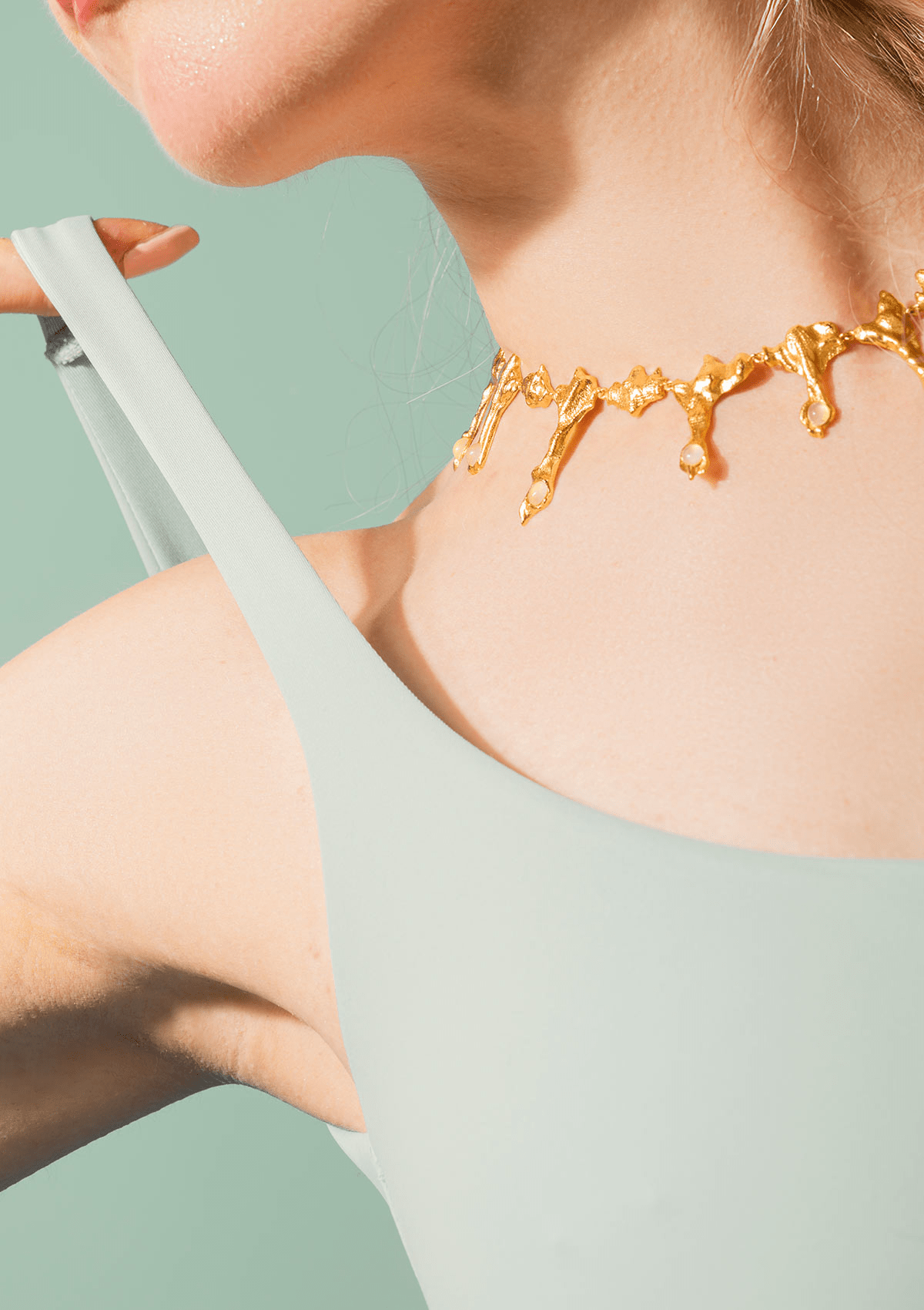 TIDAL RELIC NECKLACE GILDED FORGYLDT