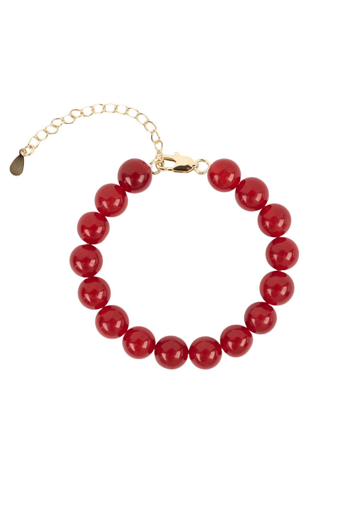 CANDY CORAL BERRY M ARMBÅND RED FORGYLDT
