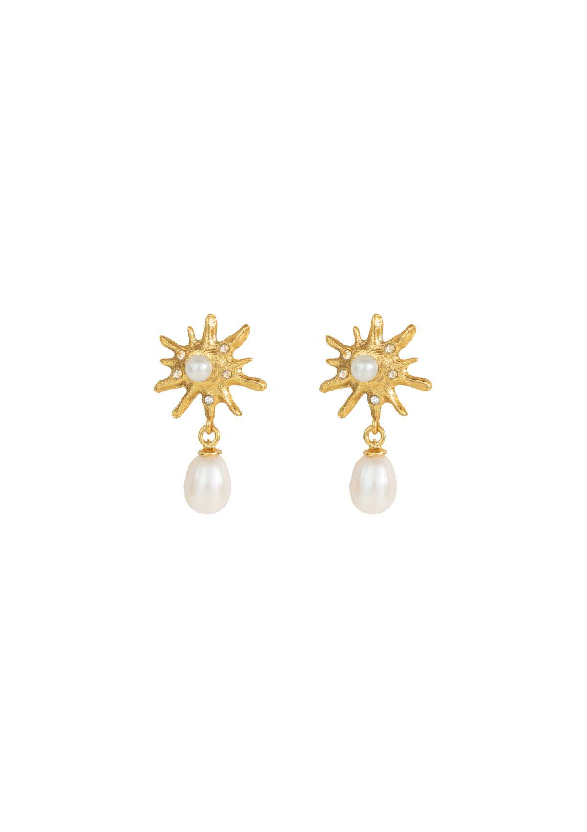 RHEA EARRINGS GILDED HVID FORGYLDT