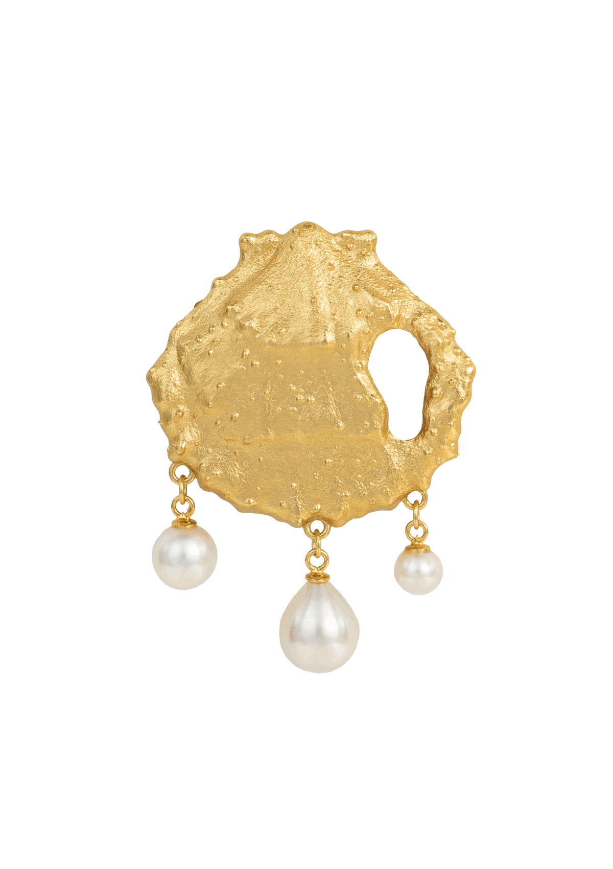 SHELLSONG BROCHE FORGYLDT