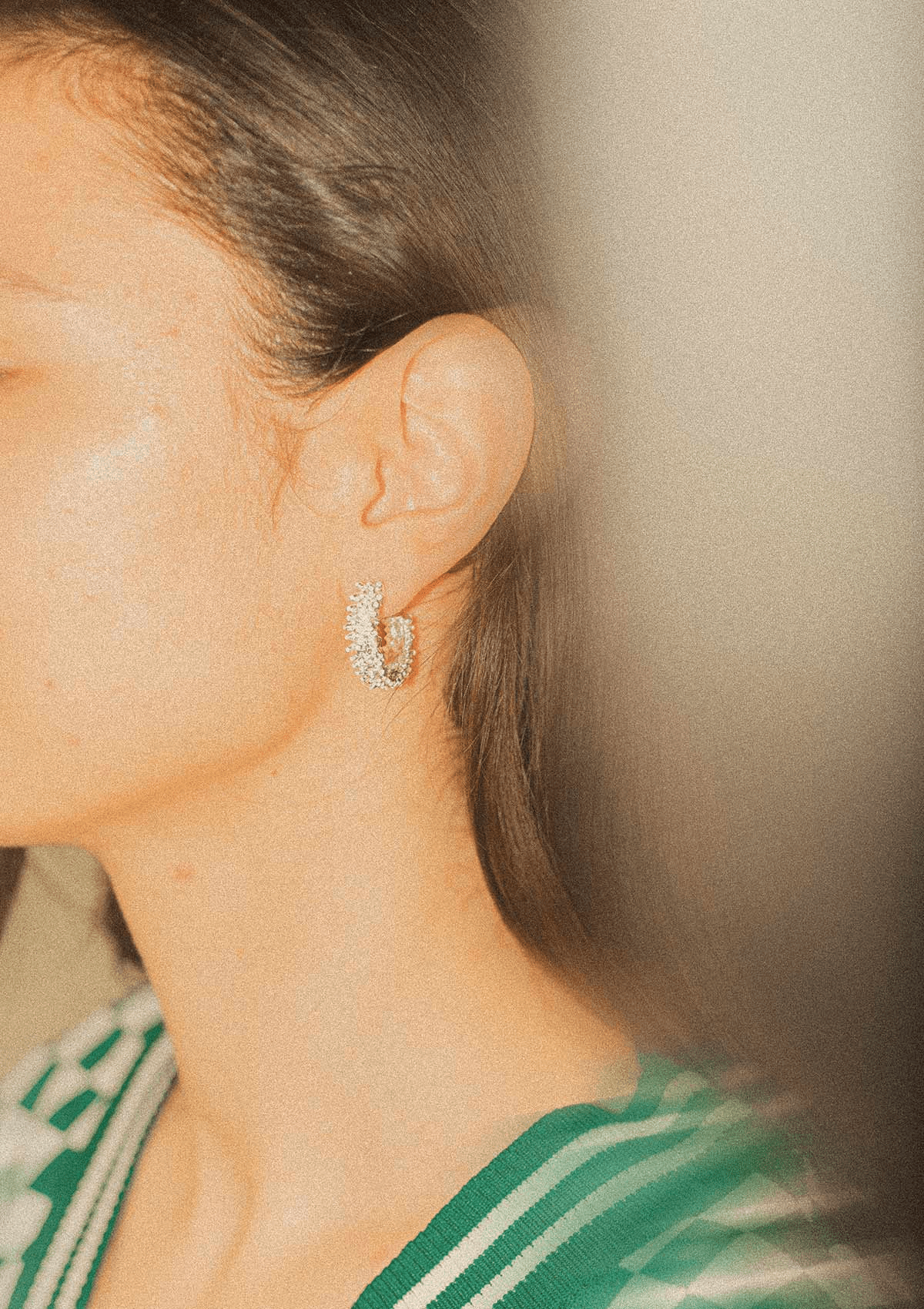 SPECTACLE HOOP EARRINGS SILVER LYSEGUL FORGYLDT