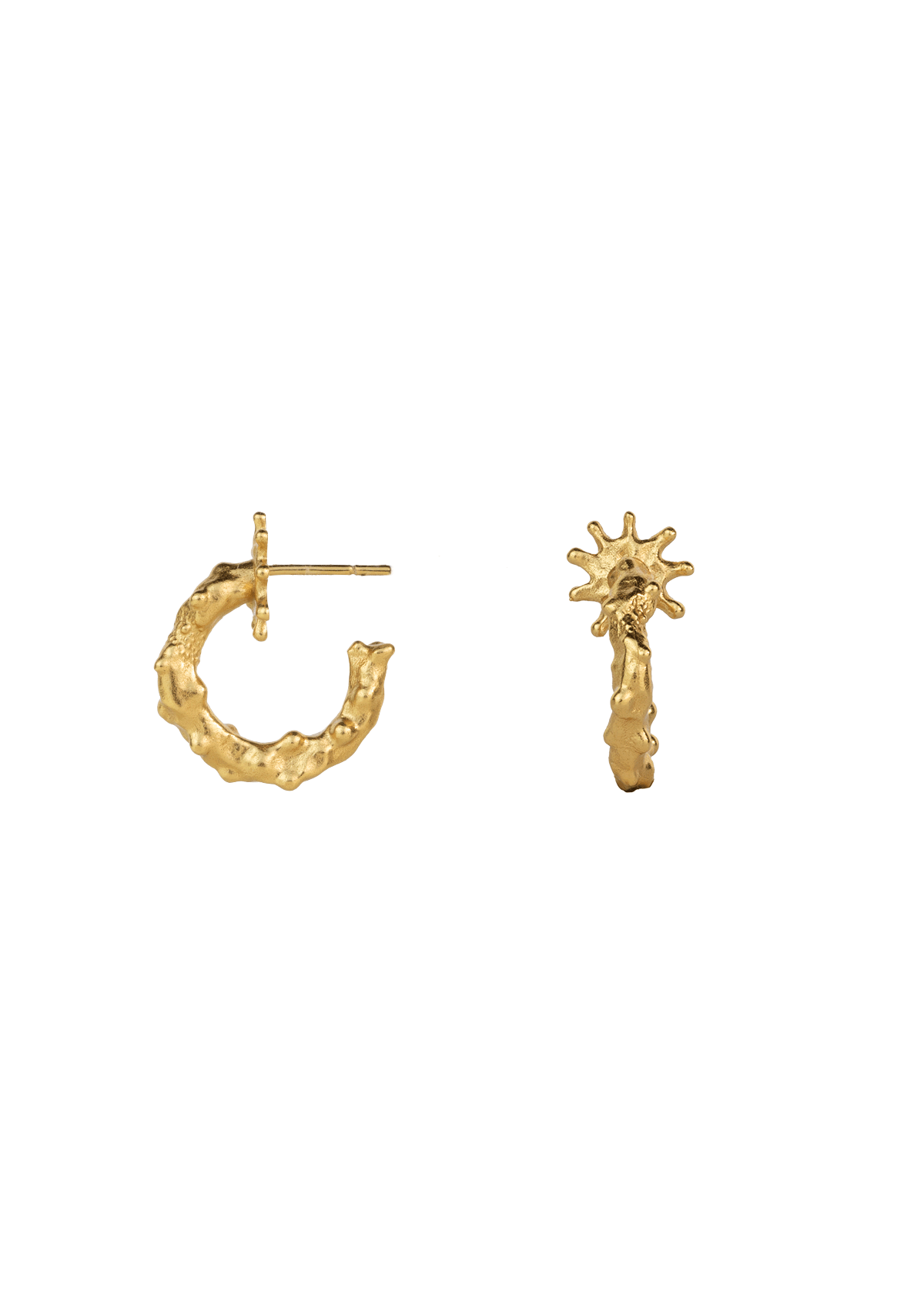 SOLAR DRIP HOOPS GILDED FORGYLDT