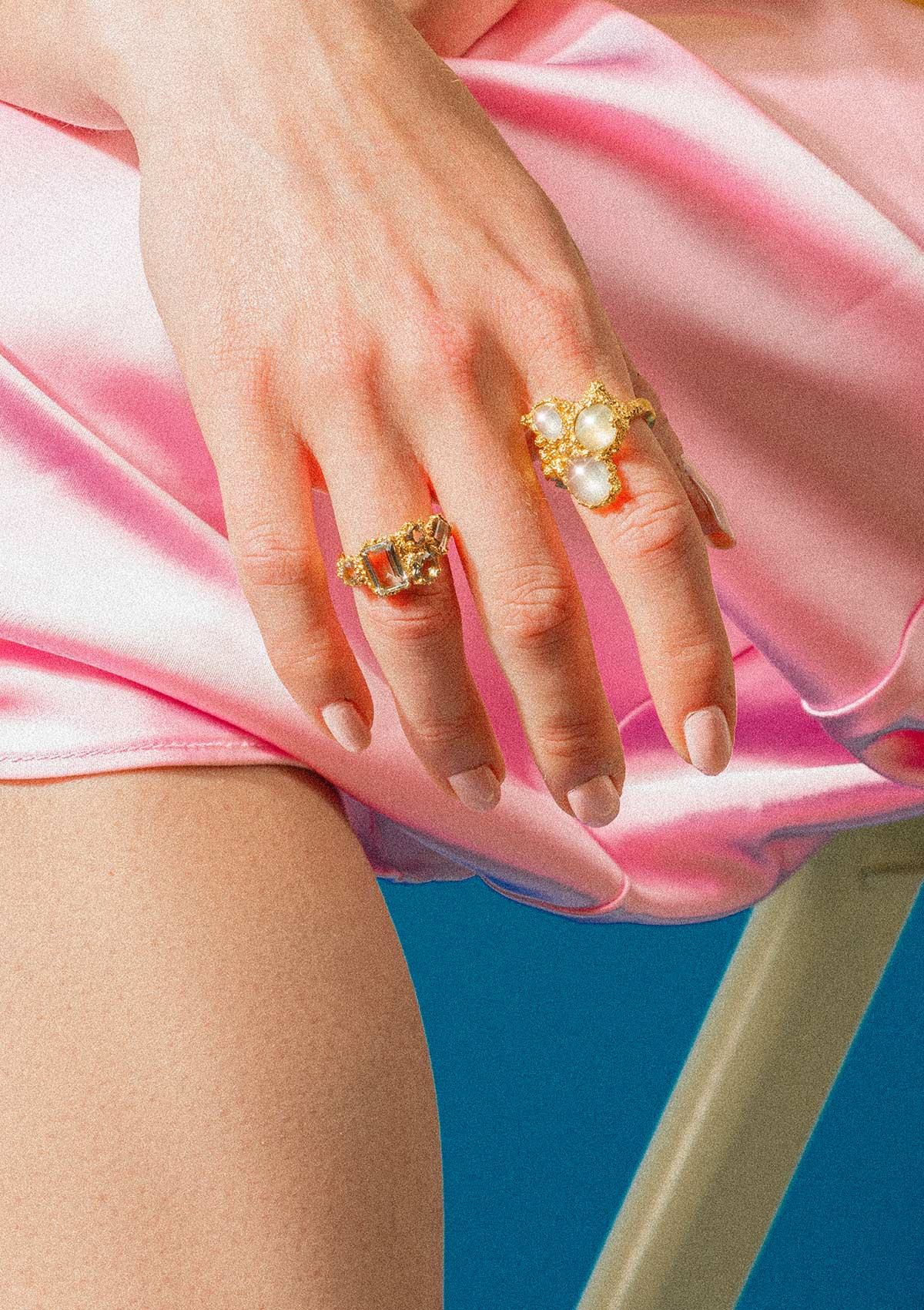 VOWS OF TIDE RING BOWENIT GREEN BOWENITE FORGYLDT