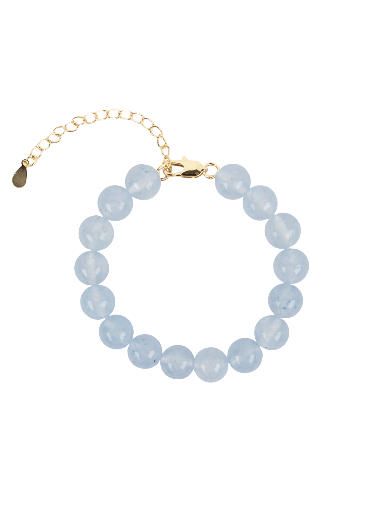 CANDY CORAL LAGOON M ARMBÅND LIGHT BLUE FORGYLDT