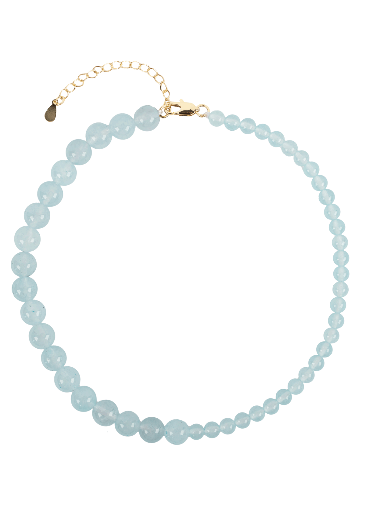 CANDY CORAL LAGOON S/M HALSKÆDE LIGHT BLUE FORGYLDT
