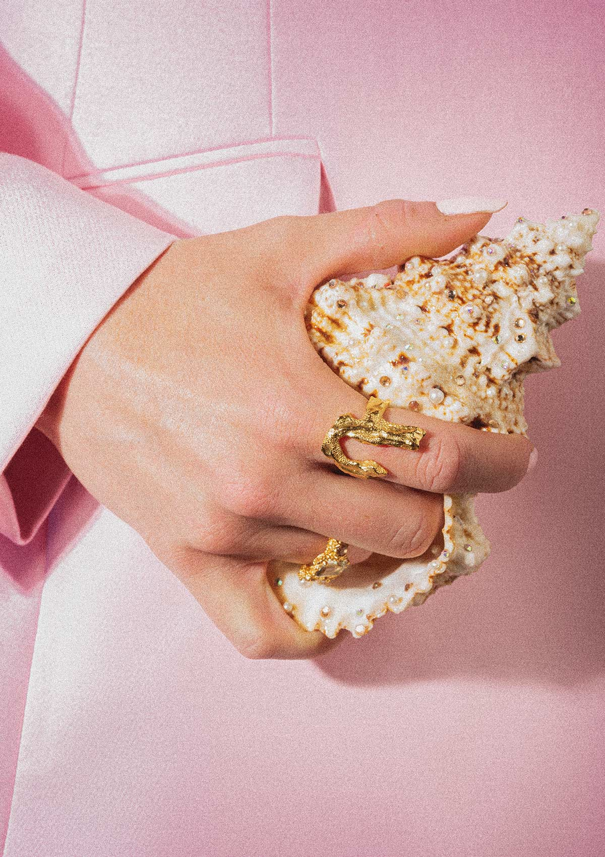 BONE RING FORGYLDT