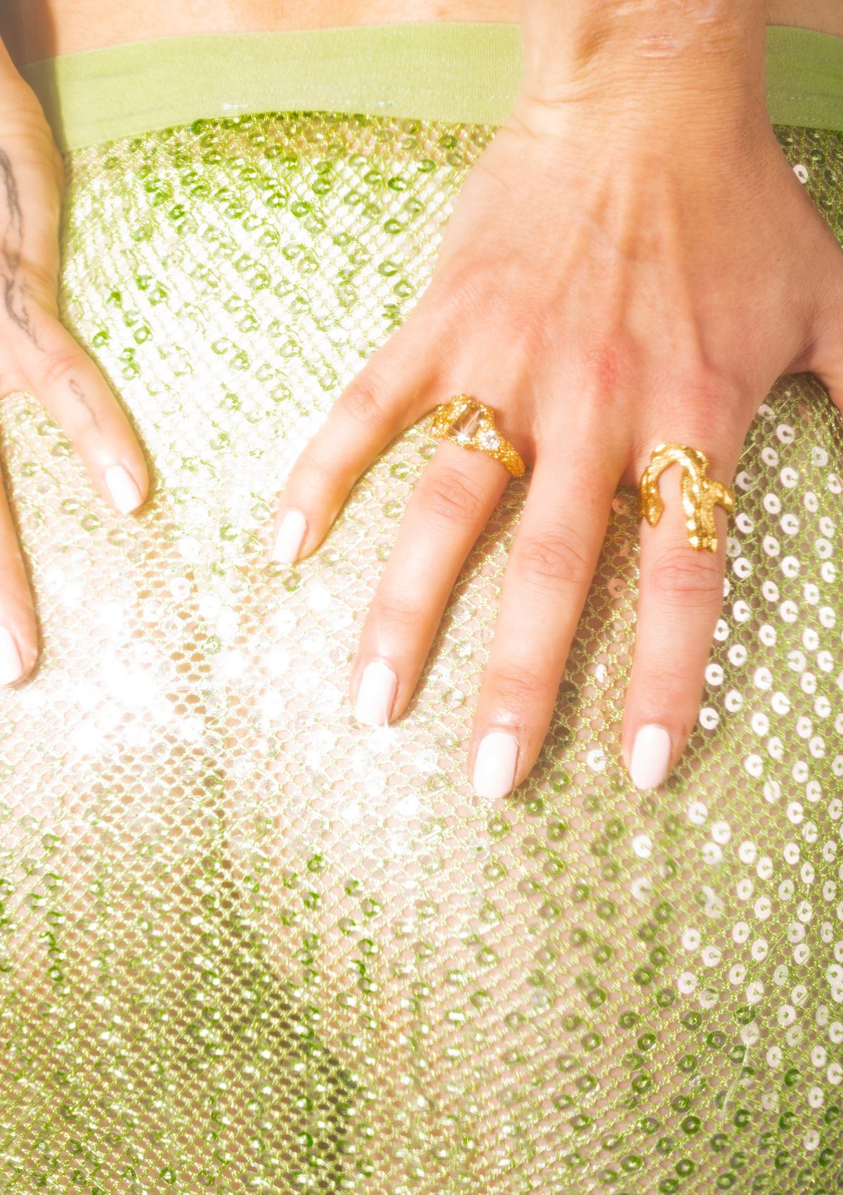 BONE RING FORGYLDT