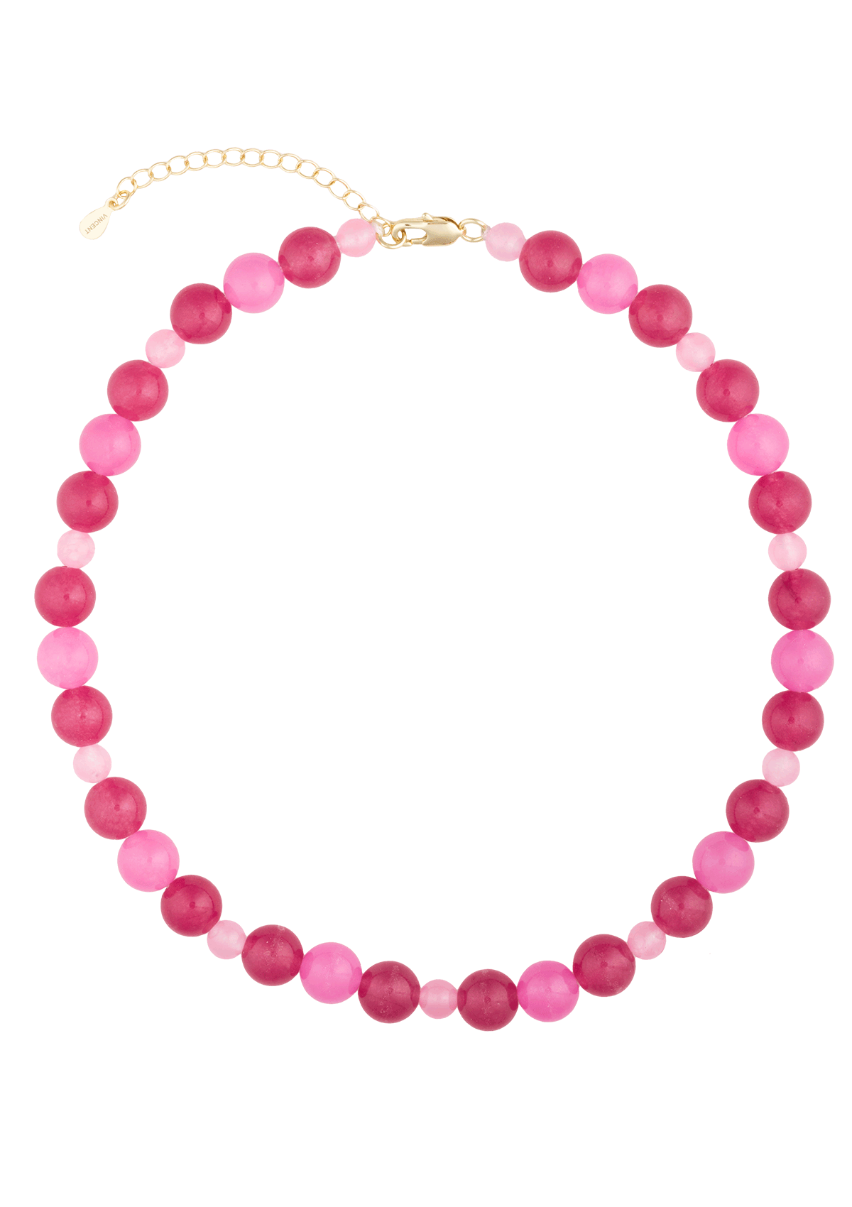 CANDY CORAL CHERRY S/M HALSKÆDE MIX PINK FORGYLDT