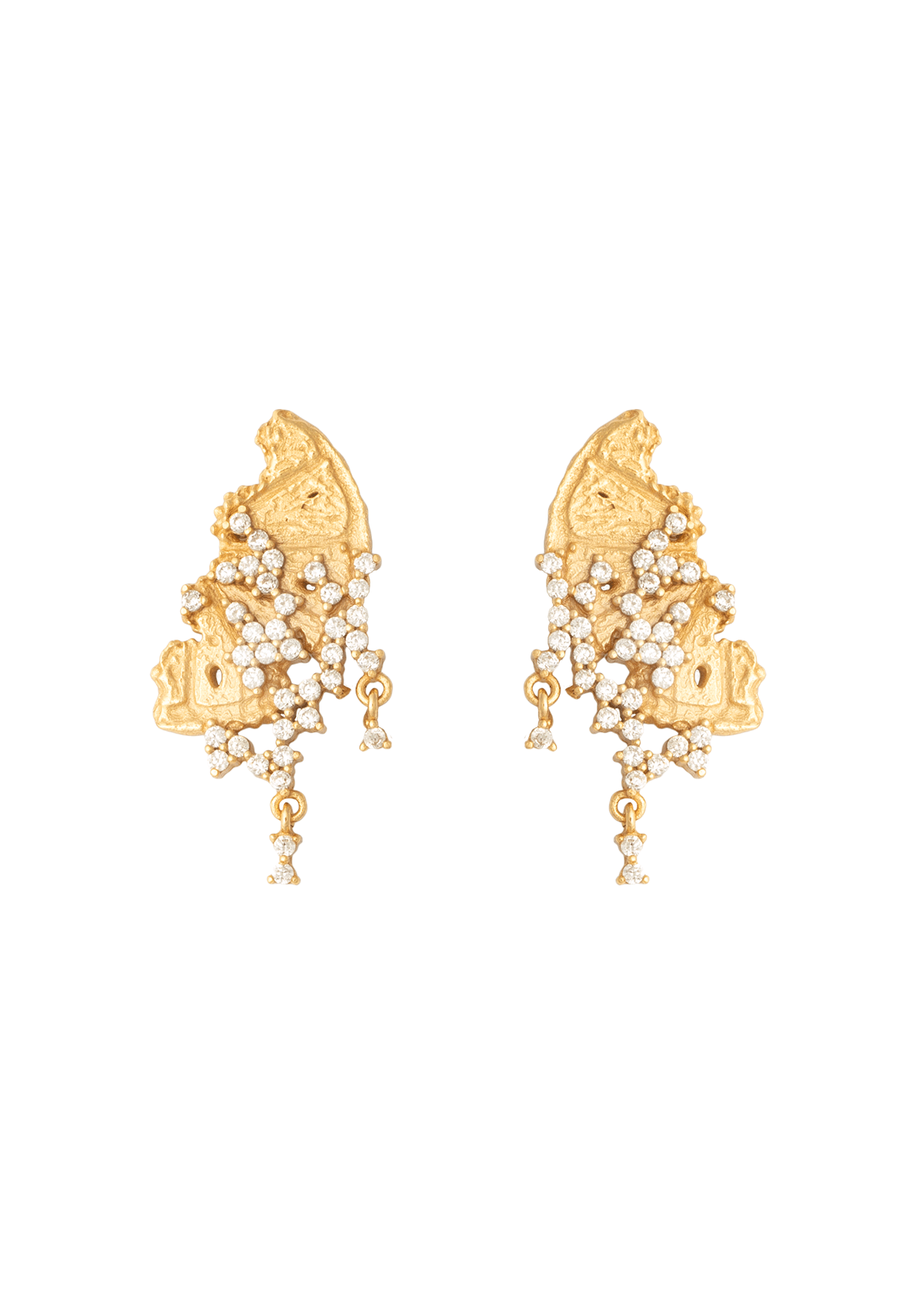 DEWDROP ZEST ØRERINGE LYSEGUL FORGYLDT