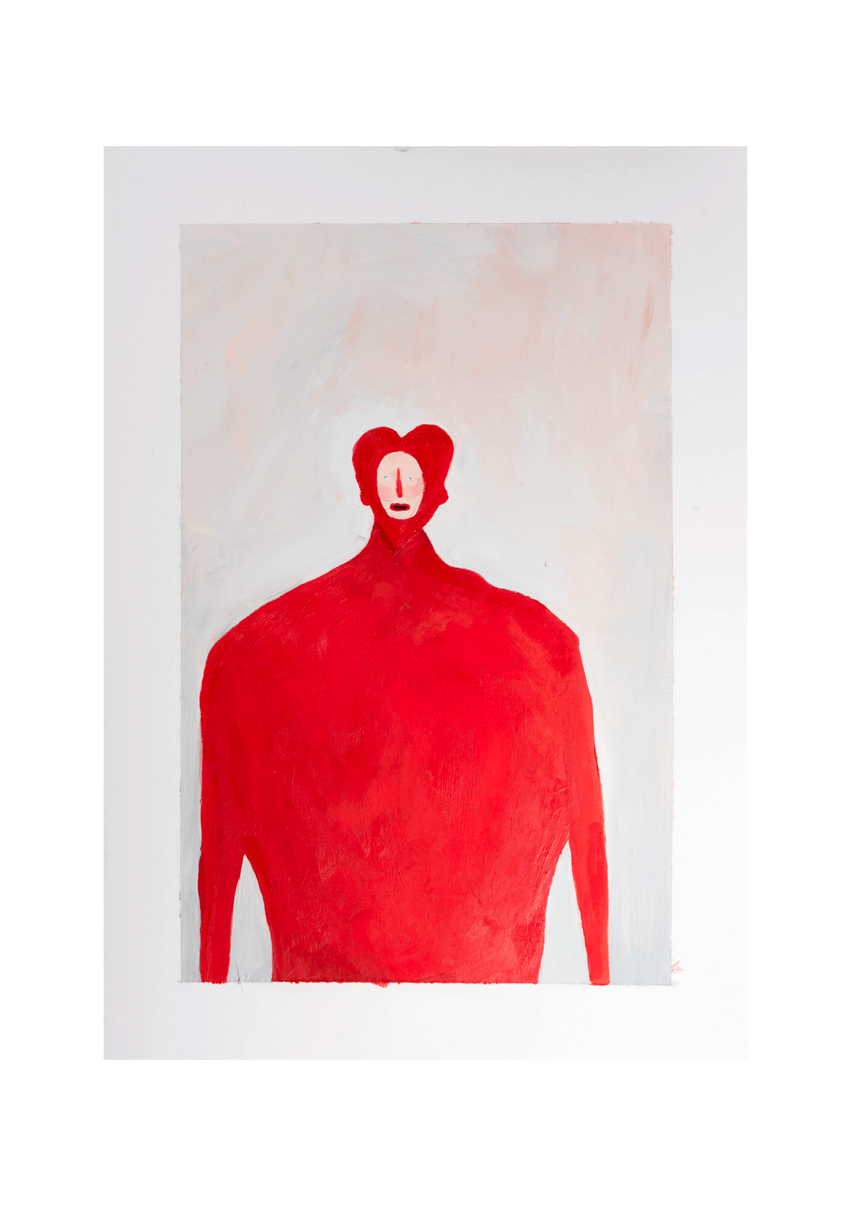 No. 10/30 - HEARTFACE, OIL ON PAPER