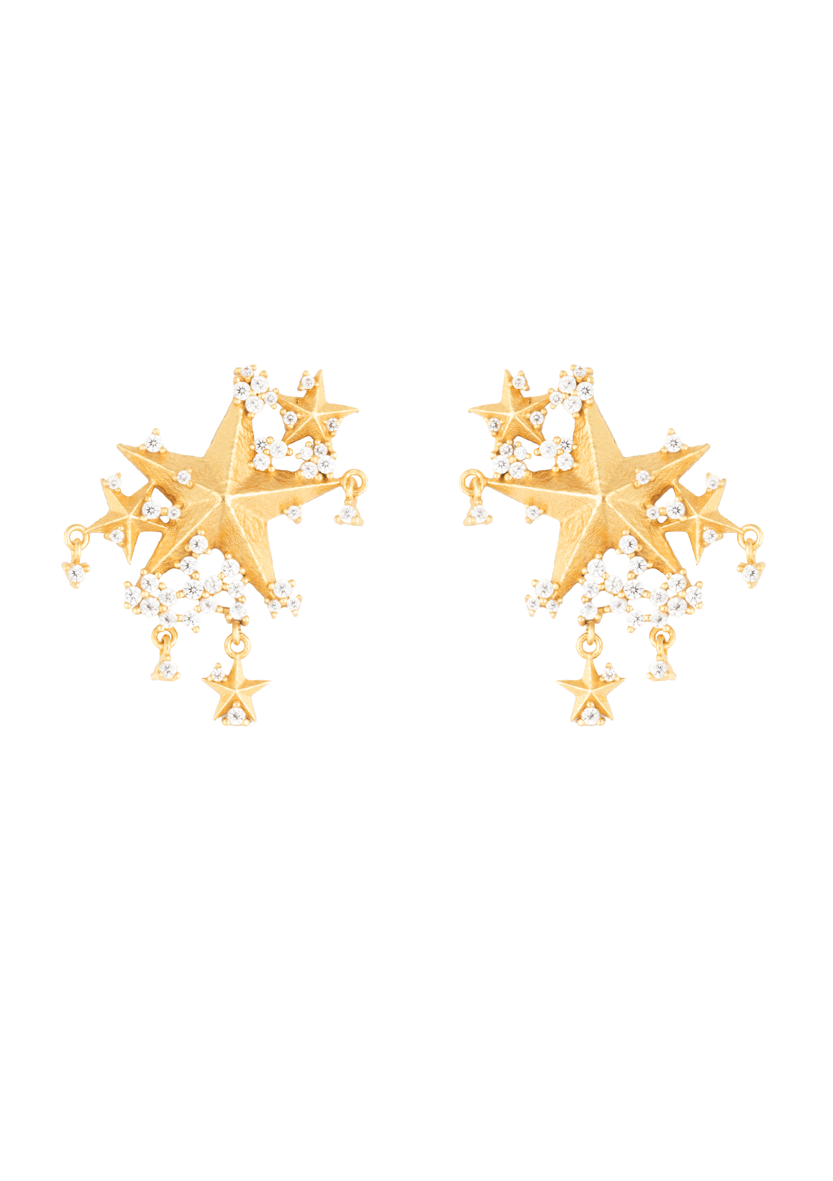 NIGHT REMAINS ØRERINGE HVID FORGYLDT