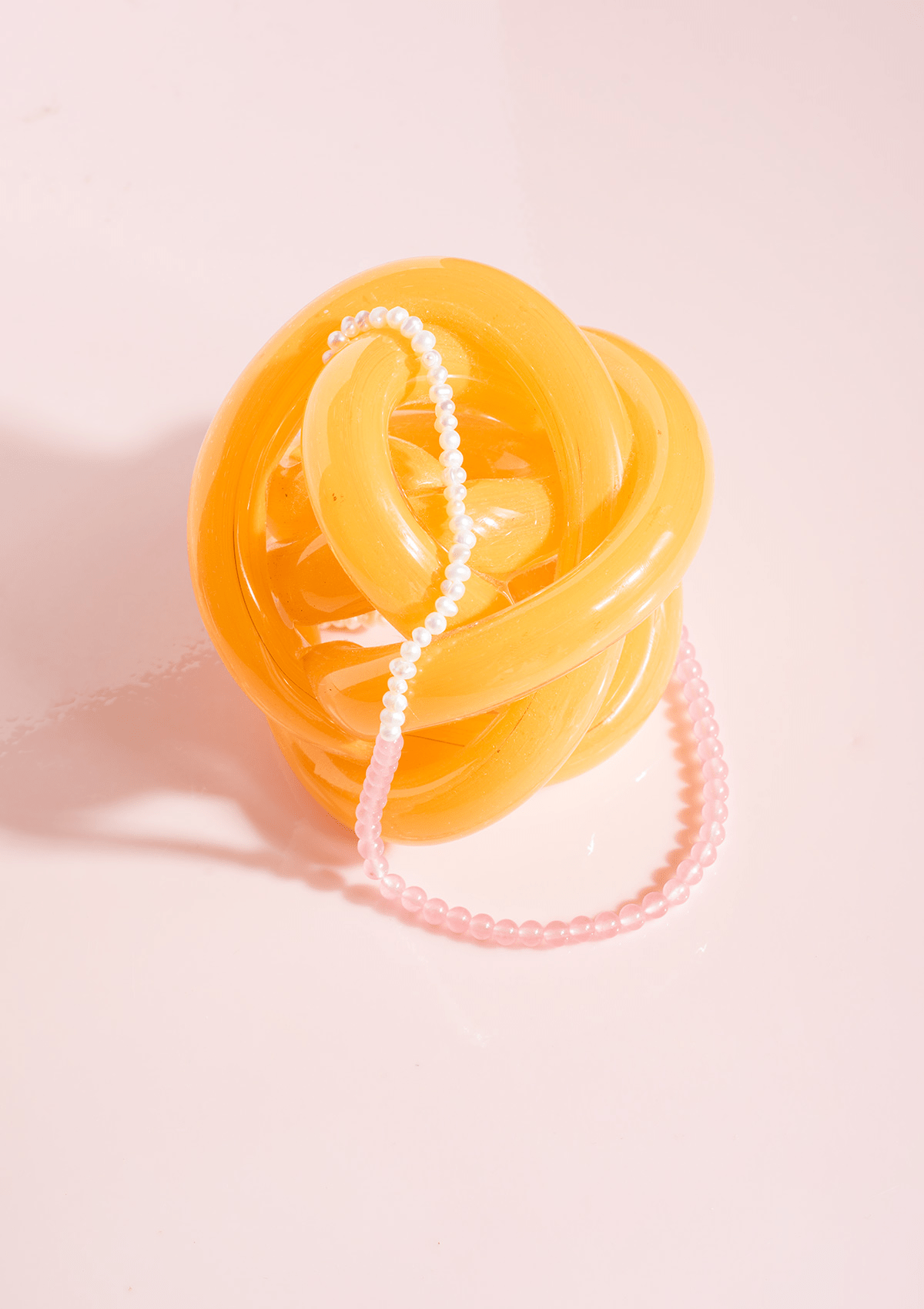 VENUS CANDY CORAL BLOSSOM XS HALSKÆDE LYSERØD FORGYLDT