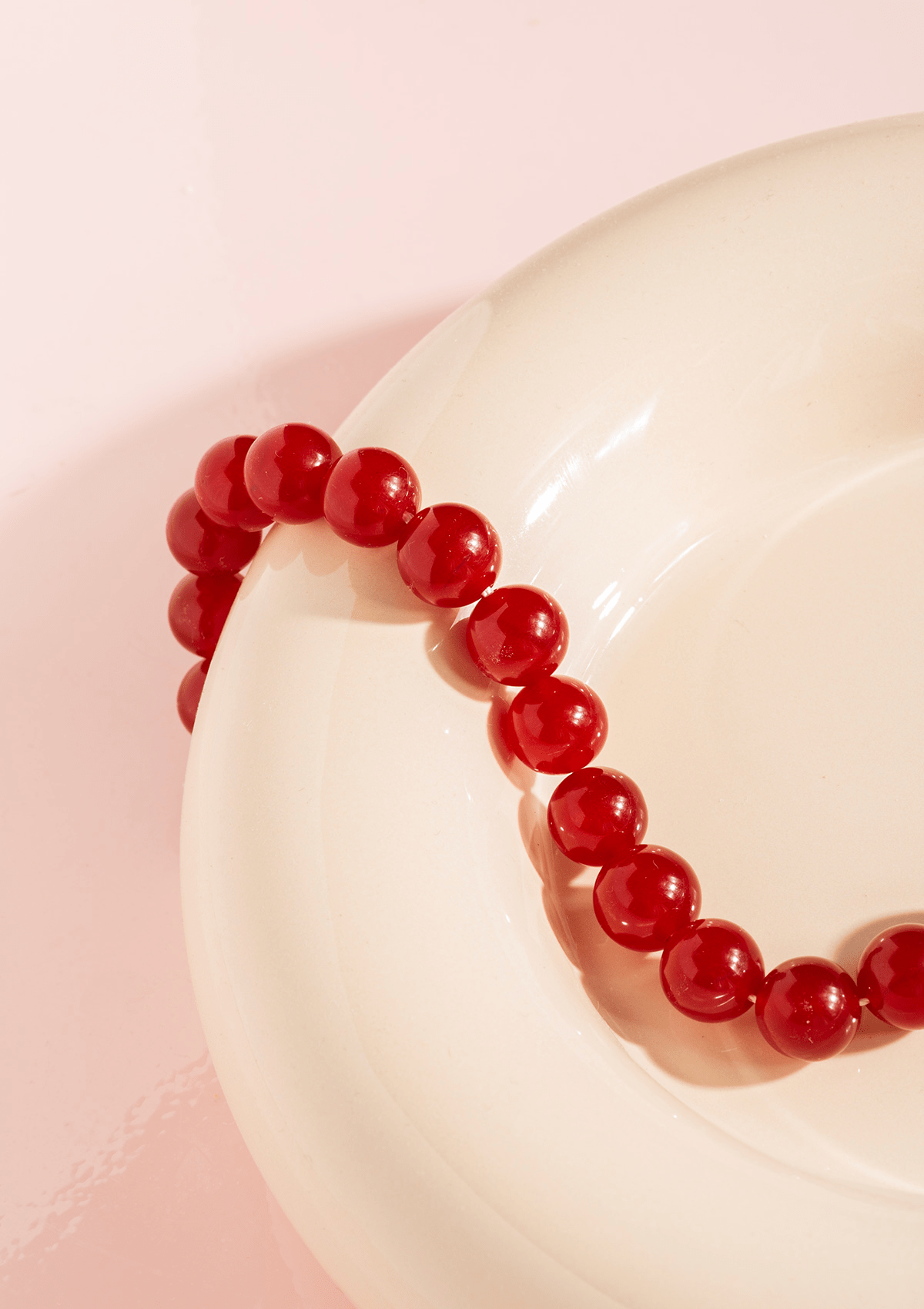 CANDY CORAL BERRY M ARMBÅND RED FORGYLDT