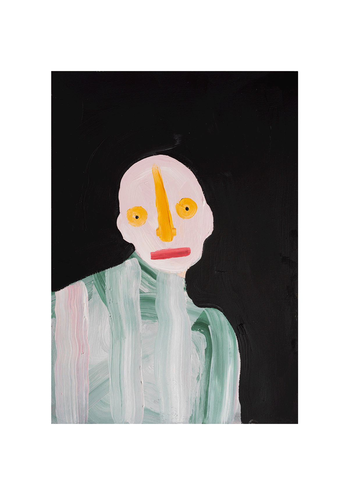 No. 02/30 - VOID ORIGINAL OIL ON PAPER PAINTING