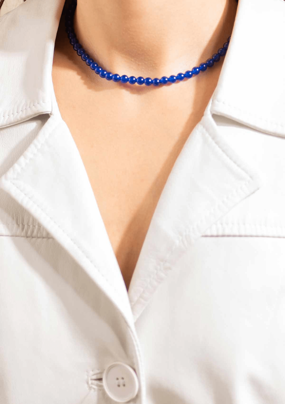 CANDY CORAL MIDNIGHT S HALSKÆDE DARK BLUE FORGYLDT