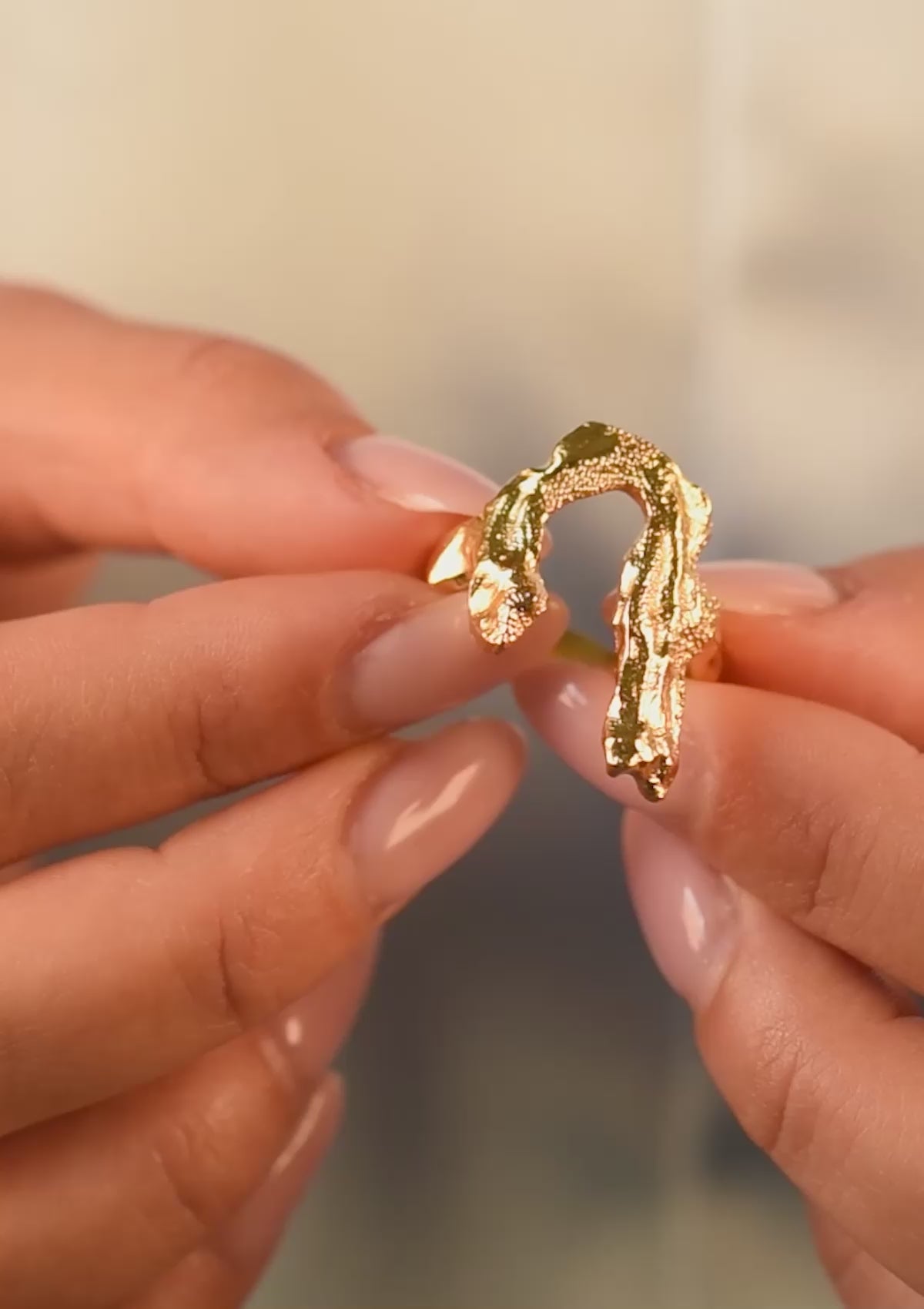 BONE RING FORGYLDT