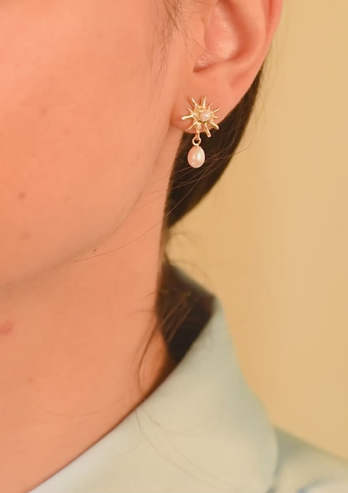 RHEA EARRINGS GILDED HVID FORGYLDT