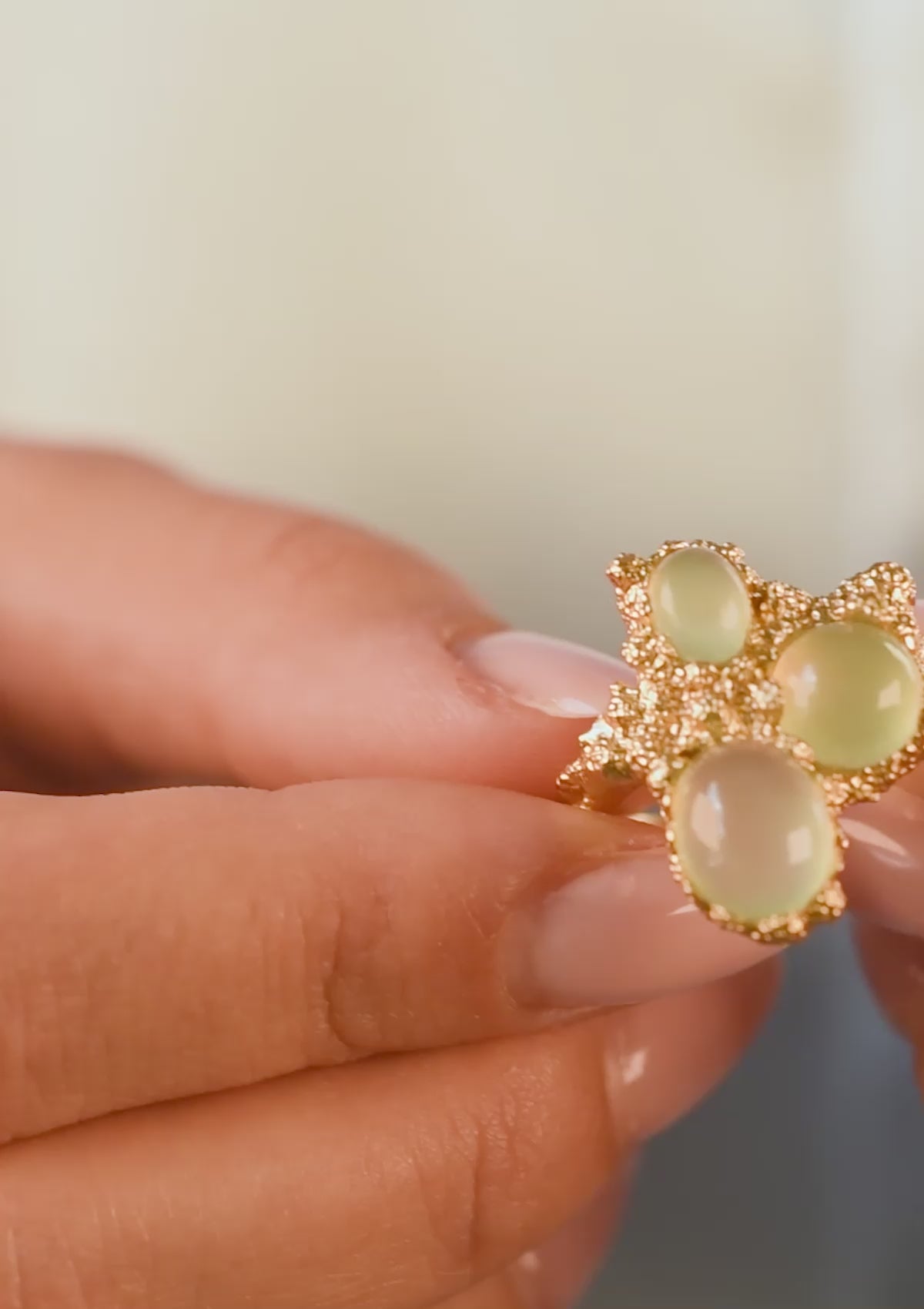 VOWS OF TIDE RING BOWENIT GREEN BOWENITE FORGYLDT