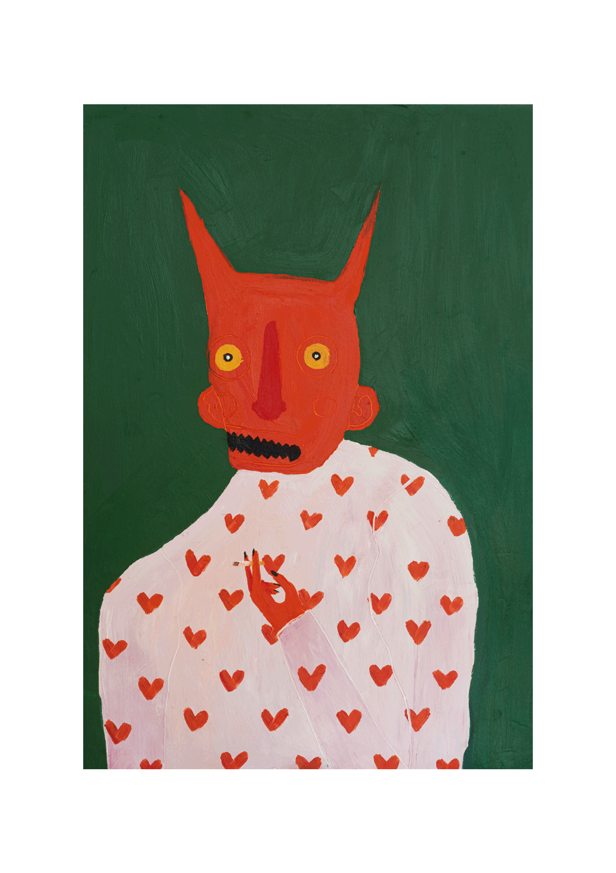 No. 18/30 - RED FLAG, OIL ON PAPER
